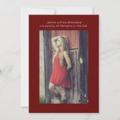 Faire-part Classe Ajouter Quatre Photos Red Graduation (Dos)