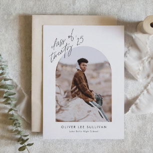 Faire-part Classe Beige de 2025 Arch Photo Graduation