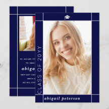 Classe bleu marine moderne de 2025 graduation phot