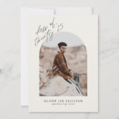 Faire-part Classe Boho de 2025 Arch Photo Graduation (Devant)