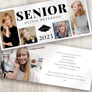 Faire-part Classe Collage de photos de 2023 Senior