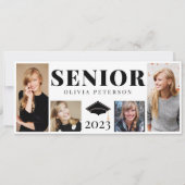 Faire-part Classe Collage de photos de 2023 Senior (Devant)