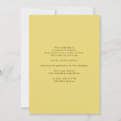 Faire-part Classe d'aquarelle jaune de 2025 (Dos)