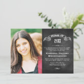 Faire-part Classe de 2013 Chalkboard Graduation (Debout devant)