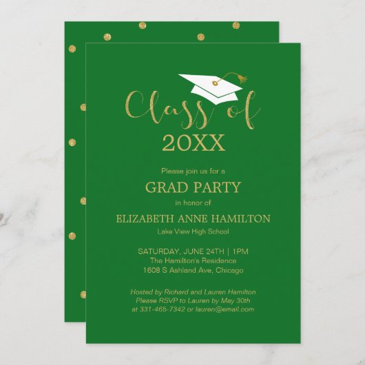 Faire-part Classe de 2021 Enquêtes de fin d'études secondaire (Devant / Derrière)