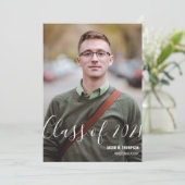 Faire-part Classe de 2021 Graduate Personnalisé Nom photo (Debout devant)