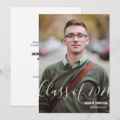 Faire-part Classe de 2021 Graduate Personnalisé Nom photo (Devant / Derrière)