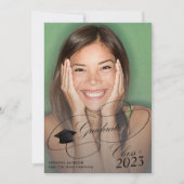 Faire-part Classe de 2023 4 photo collage script graduation (Devant)
