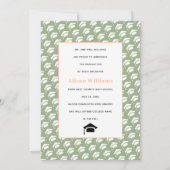 Faire-part Classe de 2023 quatre photos peach sauge graduatio (Dos)