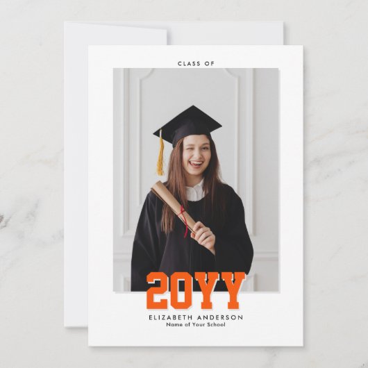 Faire-part Classe de 2024 Classic Typography Graduation Photo (Devant)