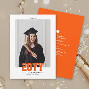 Faire-part Classe de 2024 Classic Typography Graduation Photo