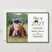 Faire-part Classe de 2024 Typographie Diplômée Photo (Devant)