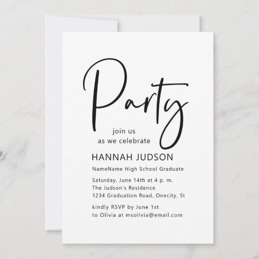 Faire-part Classe De 2025 Grad Photo Arch Party Grad Grad (Dos)