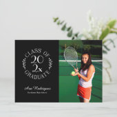 Faire-part Classe de 2025 Graduate 2 Photo Black Graduation (Debout devant)