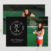 Faire-part Classe de 2025 Graduate 2 Photo Black Graduation (Devant / Derrière)