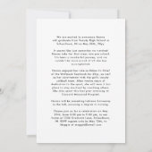 Faire-part Classe De 2025 Moderne Photo Graduation Open House (Dos)