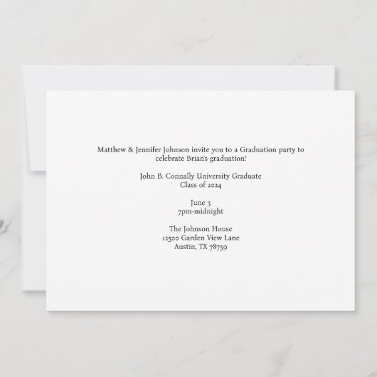 Faire-part Classe de 2025 Red Graduate Modern Graduation Part (Dos)