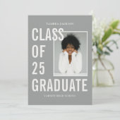 Faire-part Classe De 25 Diplômés Photo (Debout devant)