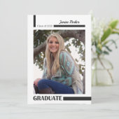 Faire-part Classe de Ajouter vos photos Graduation moderne (Debout devant)