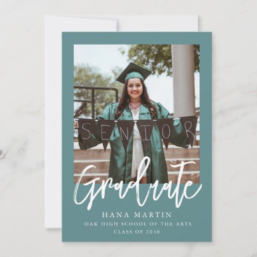 Faire-part Classe De Diplôme Photo Simple De 2025 (Devant)