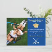 Faire-part Classe de graduation de la photo de terrain de Hoc (Debout devant)