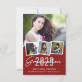 Faire-part Classe de graduation moderne élégante de 2019 4 Ph (Devant)
