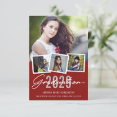 Faire-part Classe de graduation moderne élégante de 2019 4 Ph (Debout devant)