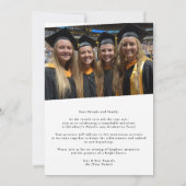 Faire-part Classe de lettres de 2025 | 3 Photo Graduate Party (Dos)