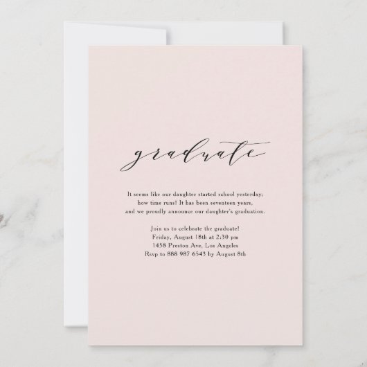 Faire-part Classe de Parties scintillant de script Whimsical (Dos)