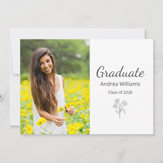 Faire-part Classe de photo moderne élégante 2025 (Devant)