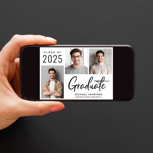 Faire-part Classe de script de la Photo Bold moderne de 2025 