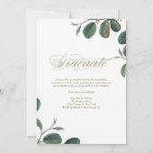 Faire-part Classe de script élégant de 2025 Photo Graduation (Dos)