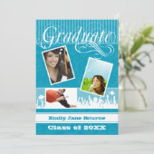 Faire-part Classe d'images supérieures Sea Blue (Debout devant)
