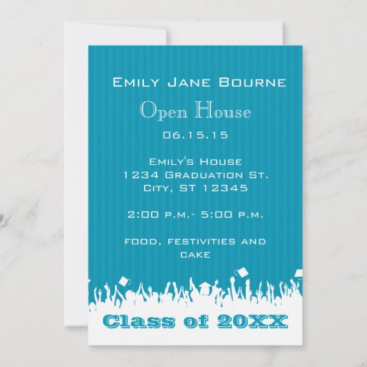 Faire-part Classe d'images supérieures Sea Blue (Dos)