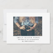 FAIRE-PART CLASSE DIPLÔMÉE DE ... (Dos)