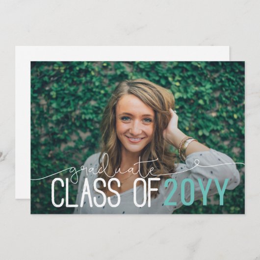 FAIRE-PART CLASSE DIPLÔMÉE DE ... (Devant / Derrière)