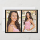 Faire-part Classe d'or noir 2024 - Photo de graduation (Dos)