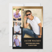 Faire-part Classe d'or noir du lycée 2024 photo (Devant)