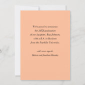 Faire-part Classe Élégante Moderne De 2024 Arch Photo Graduat (Dos)