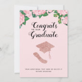 Faire-part Classe florale rose pâle de 2025 (Dos)