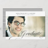 Faire-part Classé Formal Élégant Script Gradué (Devant / Derrière)