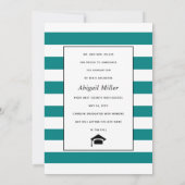 Faire-part Classe GRAD bleu turquoise de 2025 (Dos)