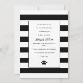 Faire-part Classe GRAD noir, blanc de 2025 (Dos)