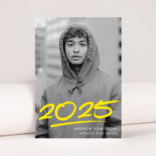 Faire-part Classe Jaune pointillée de 2023