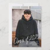 Faire-part Classe manuscrite de 2025 Photo Graduation (Devant)