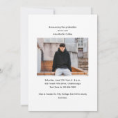 Faire-part Classe manuscrite de 2025 Photo Graduation (Dos)