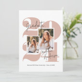 Faire-part Classe moderne Année 5 photo Collage Graduation (Debout devant)