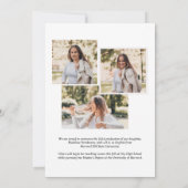 Faire-part Classe moderne Année 5 Photo Verre de mer Graduati (Dos)