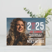 Faire-part Classe moderne audacieuse de 2025 - Diplôme photo (Debout devant)