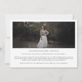 Faire-part Classe moderne Boho Arch de 2024 3 Graduation Phot (Dos)